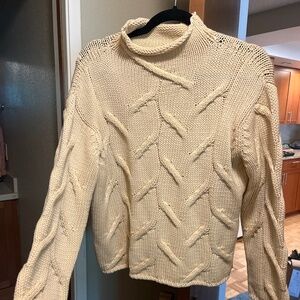 Vintage Chanel Cable Knit Wool Sweater